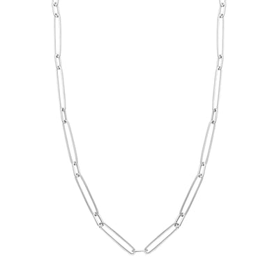 Alternating Length Long Link Chain Necklace
