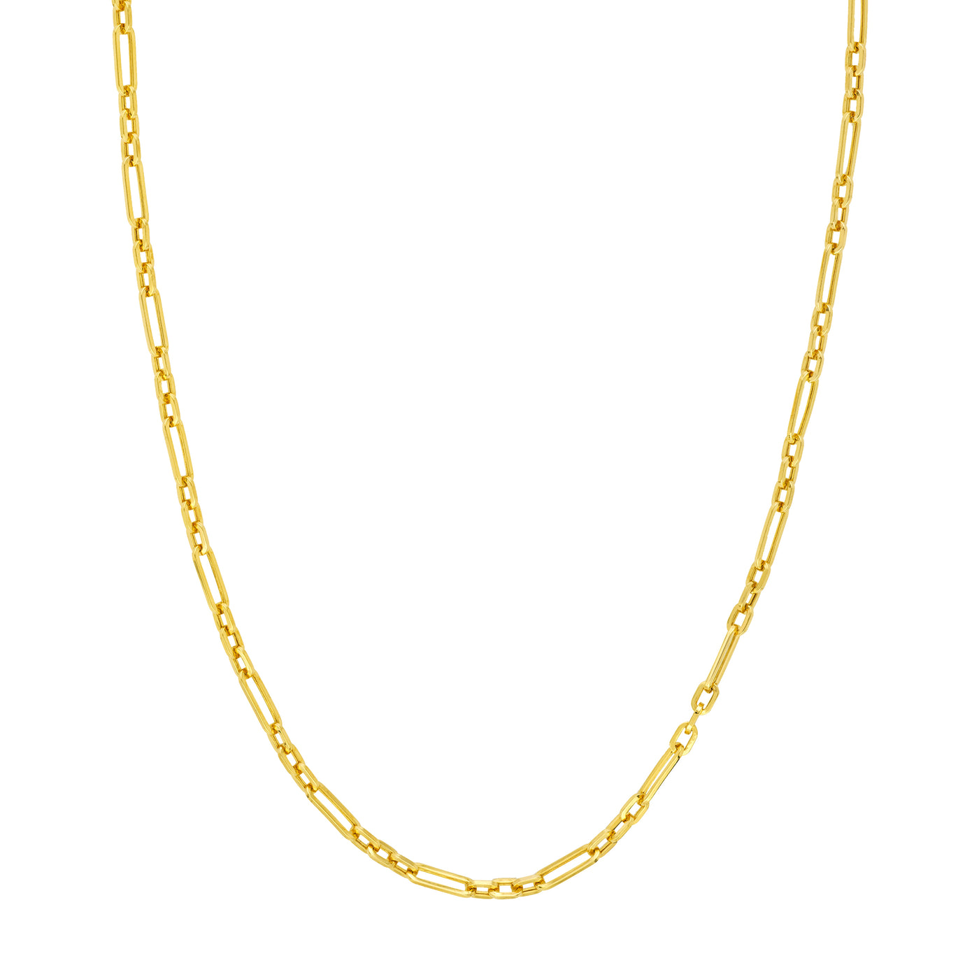 Hollow 3+1 Paper Clip Chain with Lobster Lock