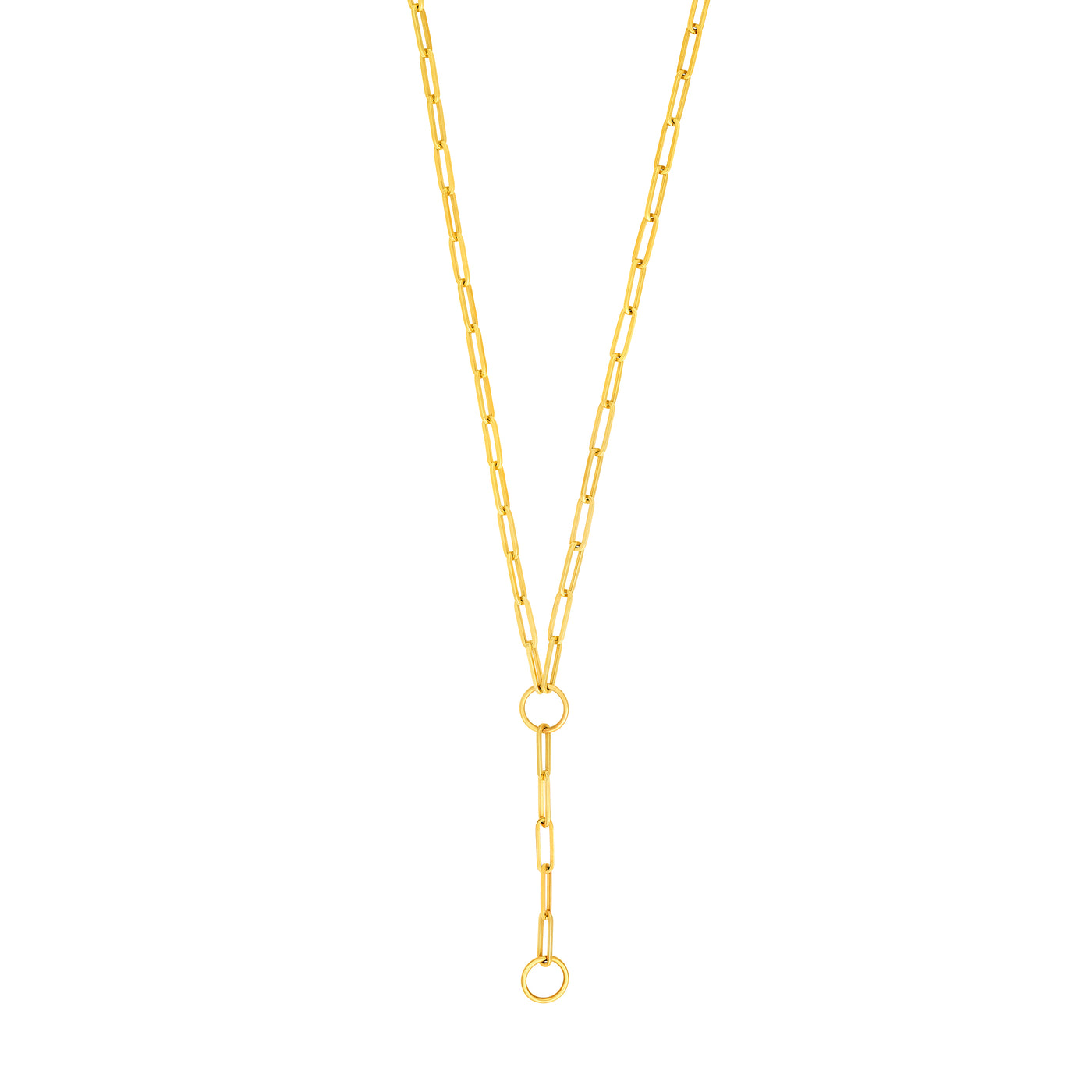 Paper Clip Enhancer Chain Lariat Necklace