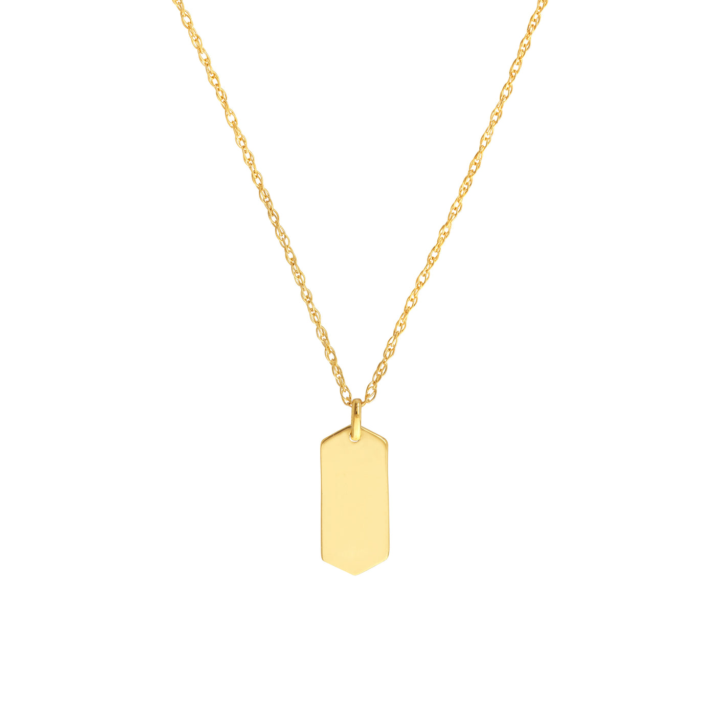 So You Mini Engravable Hexagon Adj Necklace
