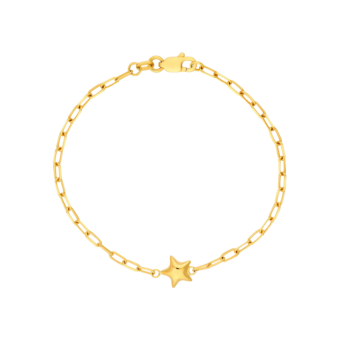 Kids Paper Clip Chain Bracelet with Star