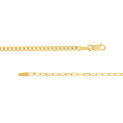50/50 Paper Clip + Curb Chain
