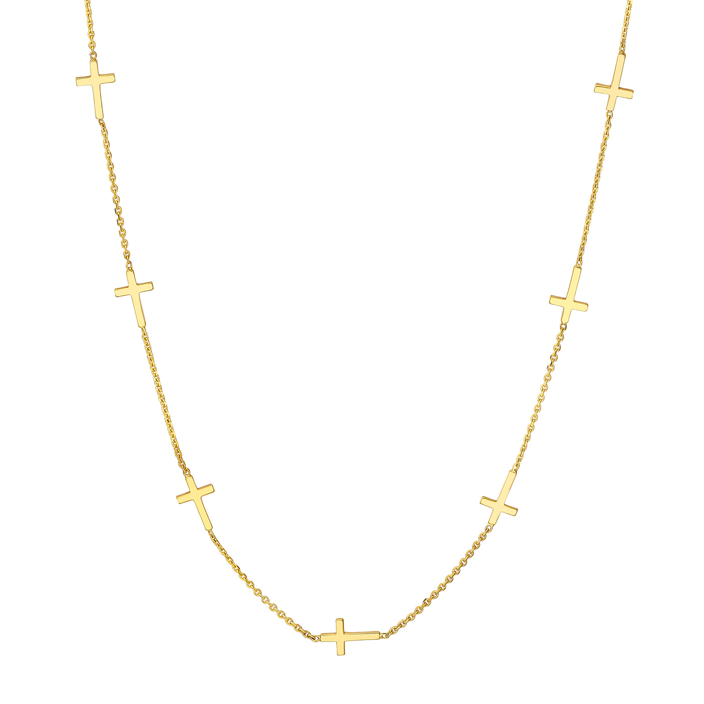 Mini Cross Station Necklace