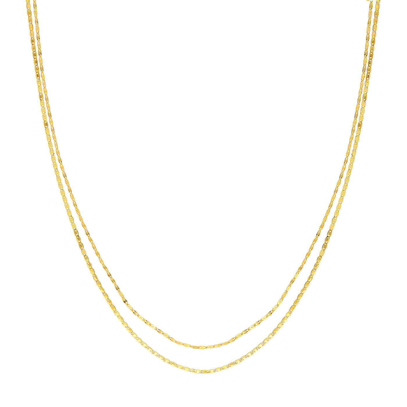 Valentino and Hammered Forzentina Layered Chain