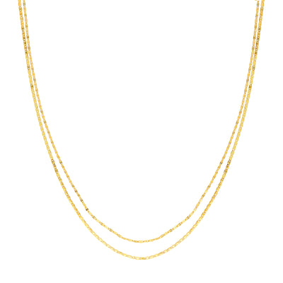 Valentino and Hammered Forzentina Layered Chain
