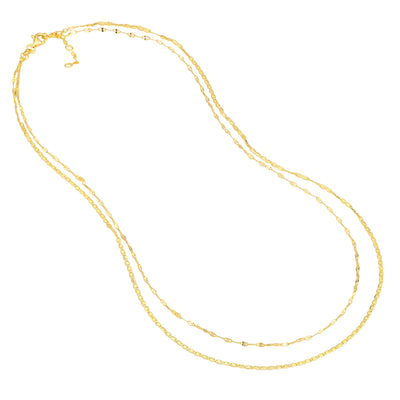 Valentino and Hammered Forzentina Layered Chain