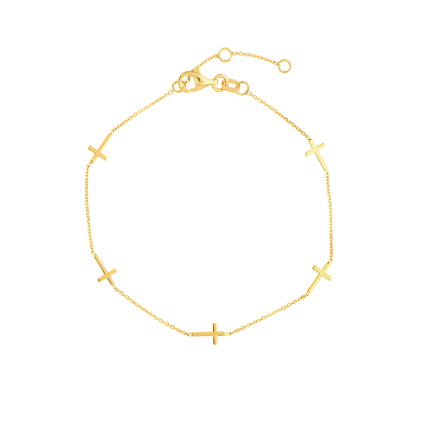 Adjustable Mini Cross Stations Bracelet