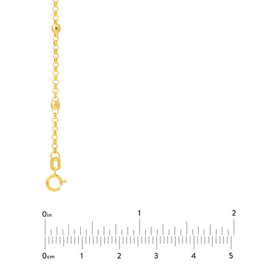 3mm Disco Bead Rolo Chain Necklace