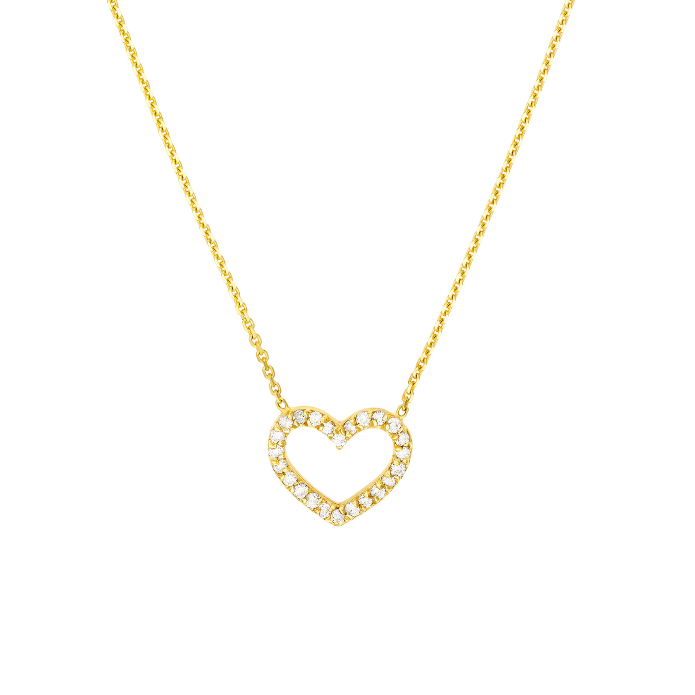 Diamond Frame Heart Necklace