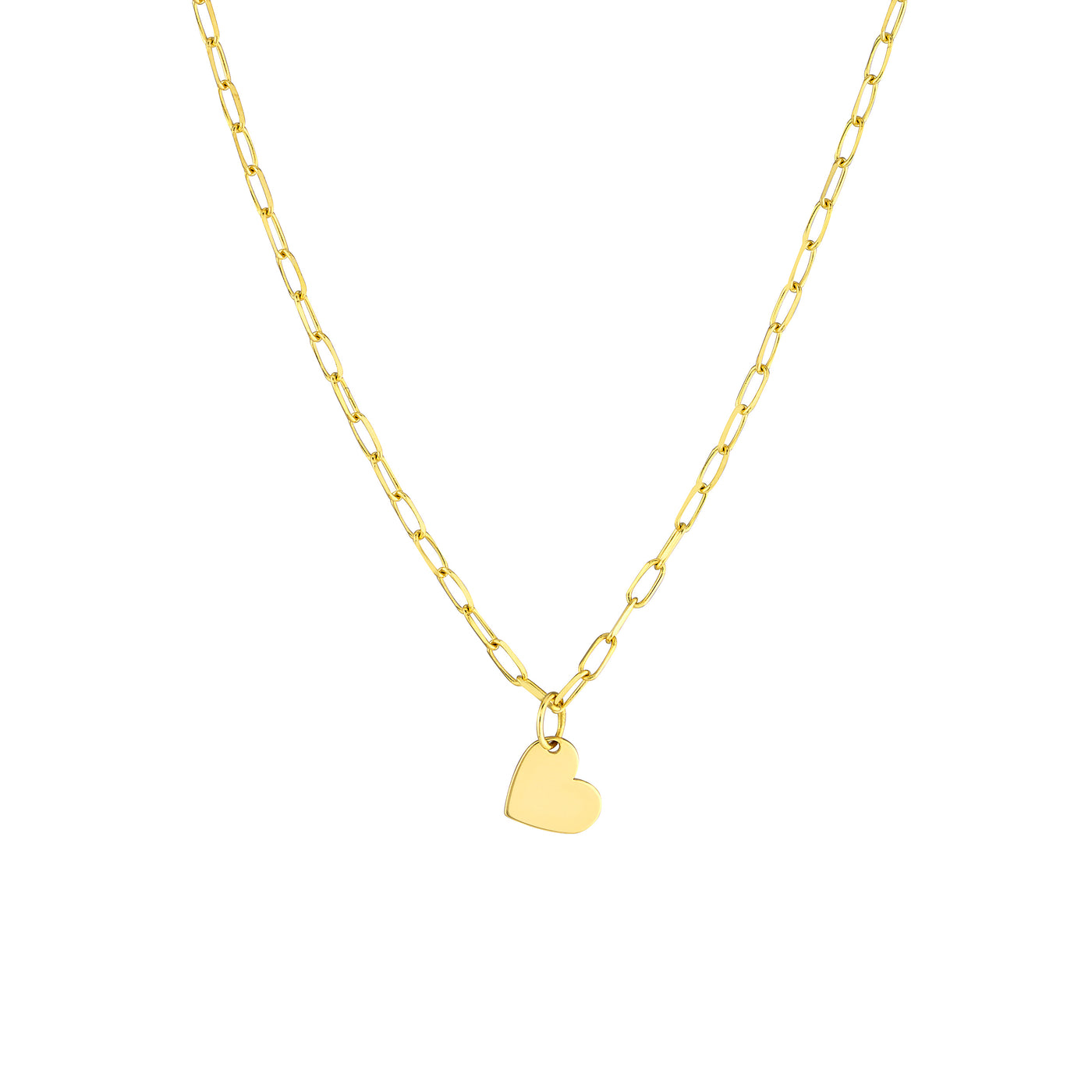 Dangle Heart Paper Clip Necklace