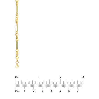 5+1 Round Paper Clip Chain with Pear Lock