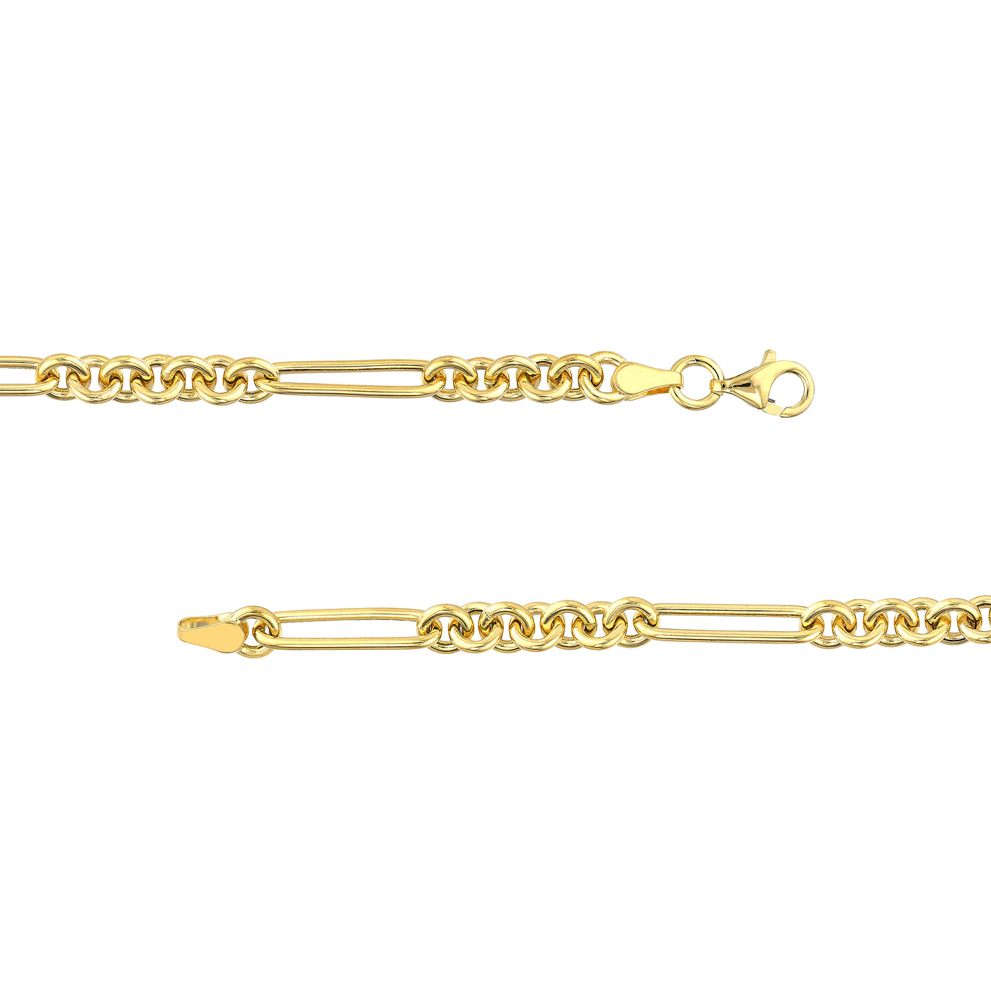 7+1 Round Paper Clip Chain with Pear Lock