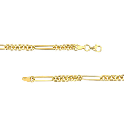 7+1 Round Paper Clip Chain with Pear Lock