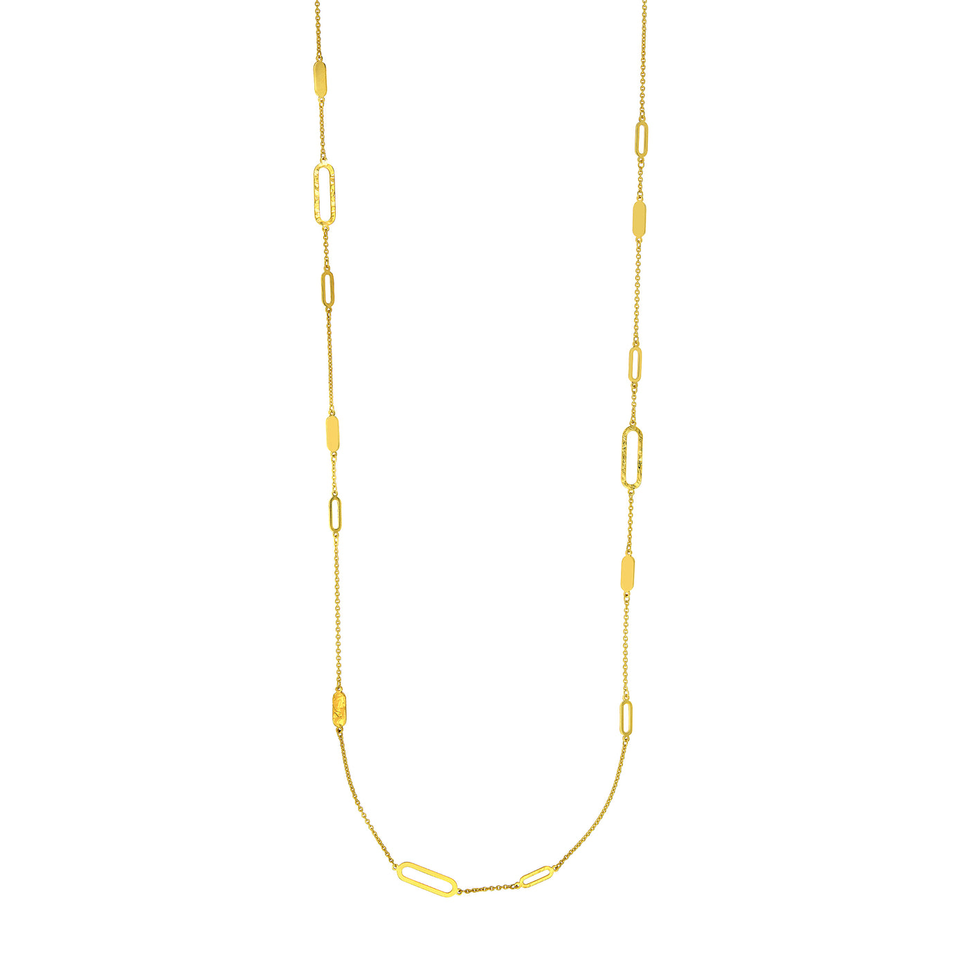 Long and Lovely D/C Paper Clip Necklace