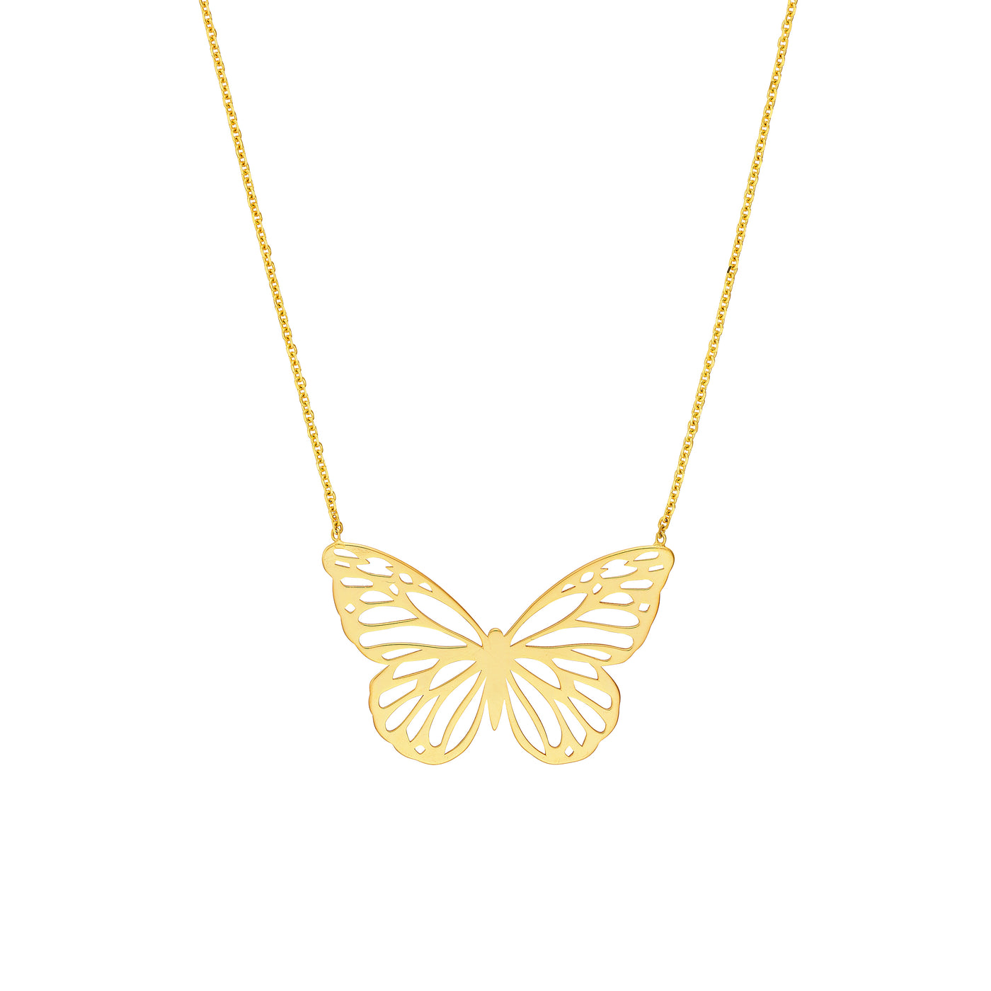 Butterfly Carving Pendant Necklace