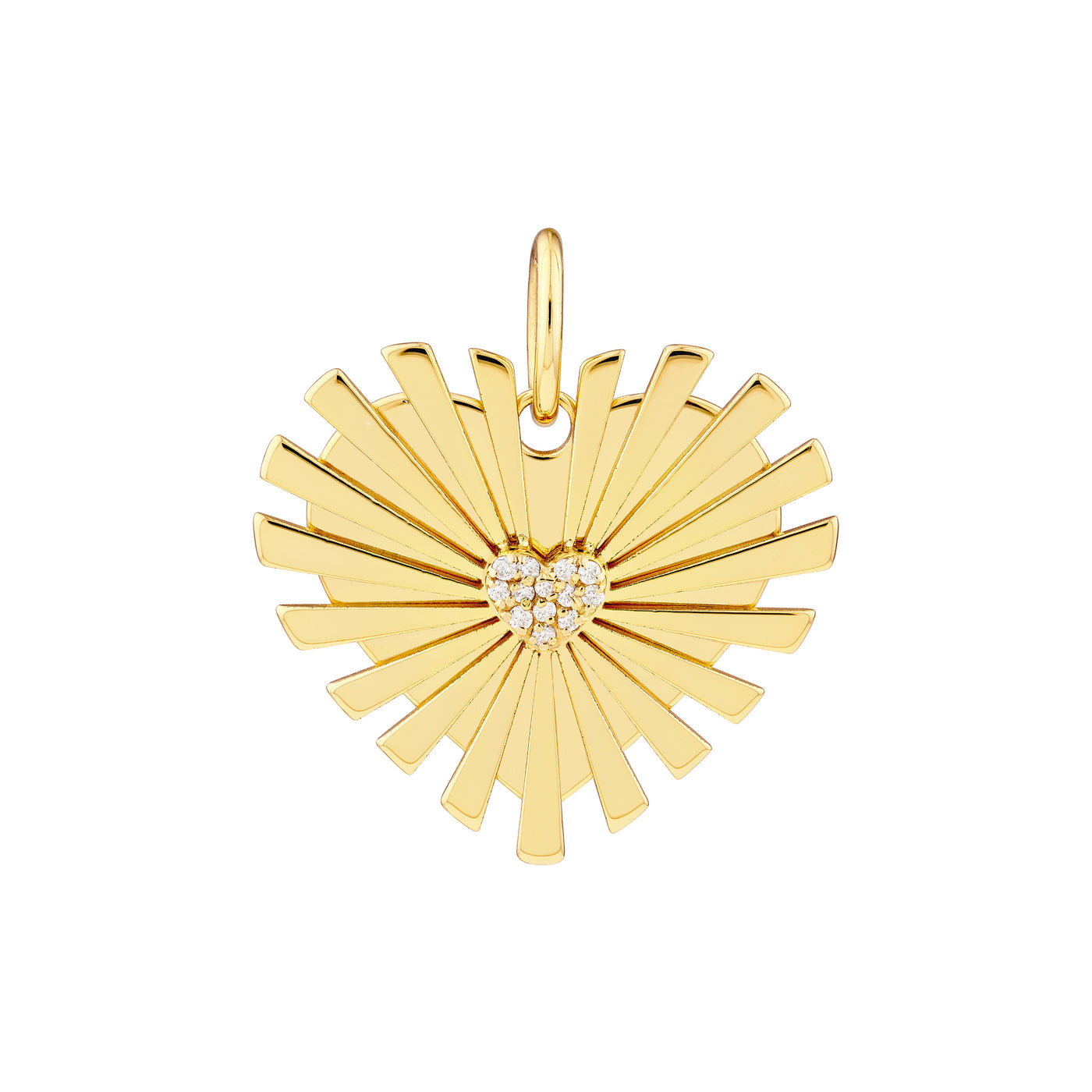 Diamond Radiant Heart Charm