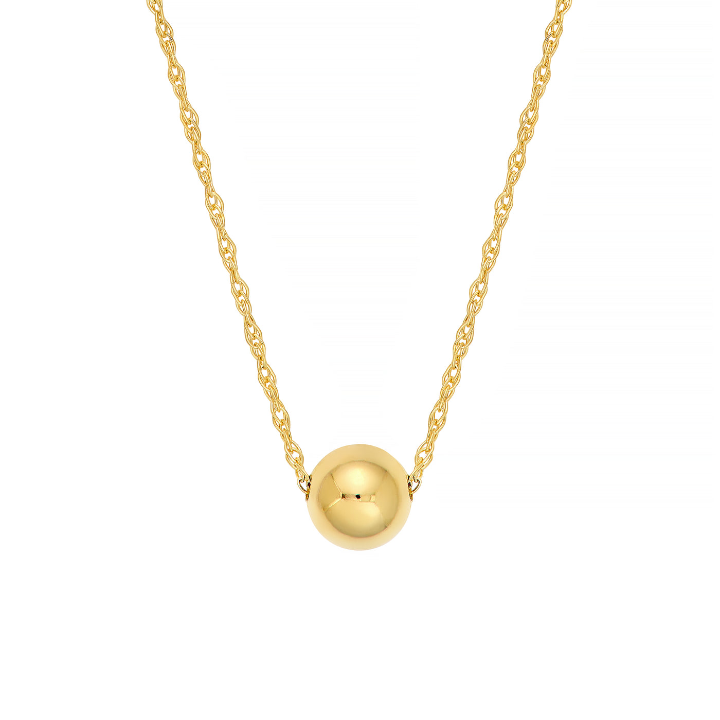 Puffy Bead Charm Necklace