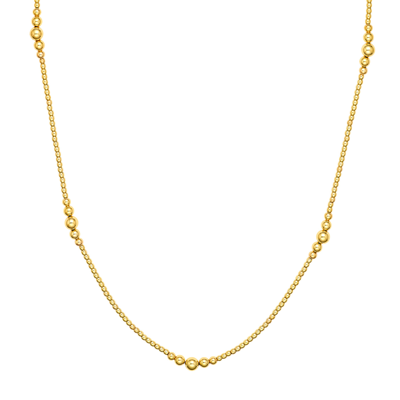 Graduated Bead Station Necklace