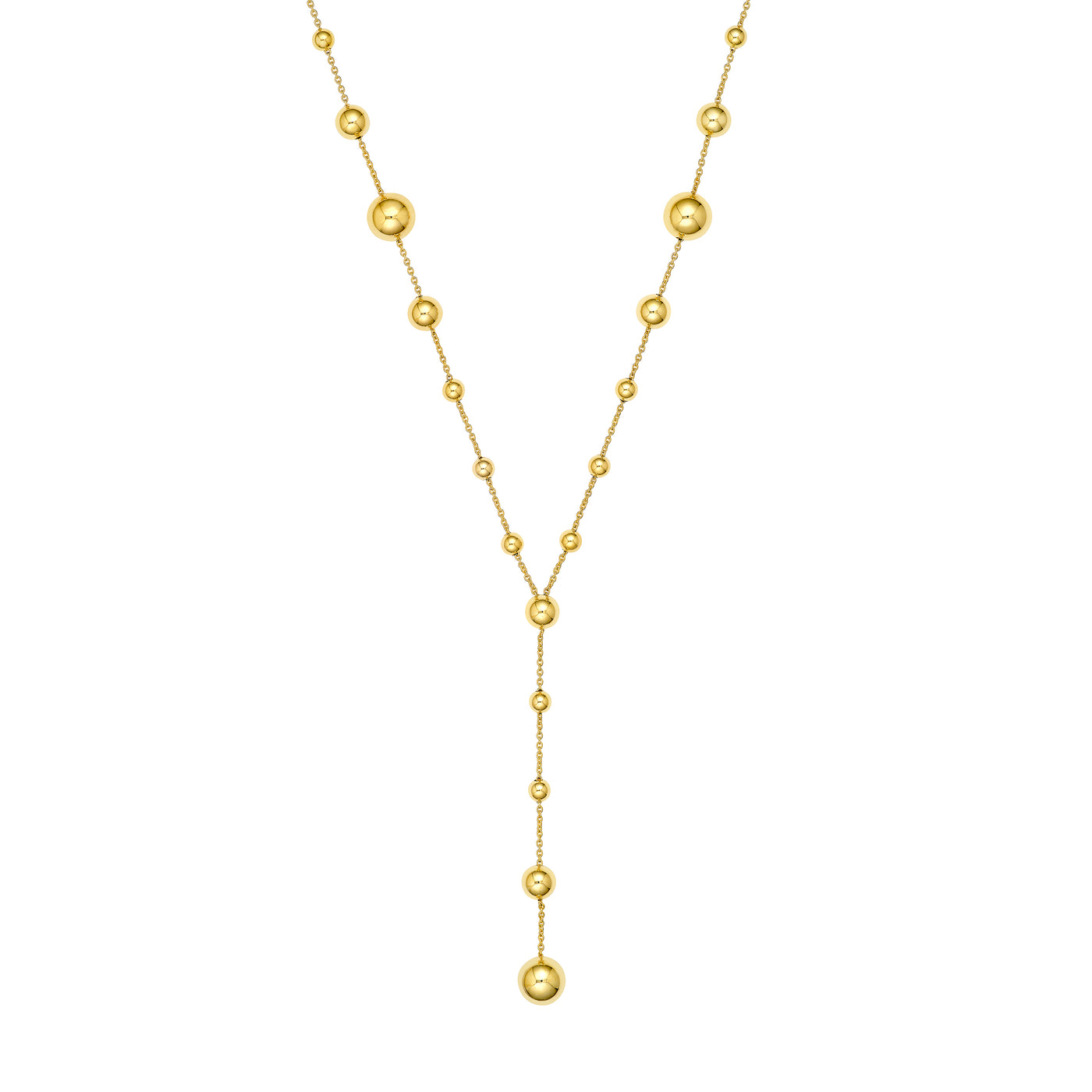 Graduated Bead Lariat Necklace