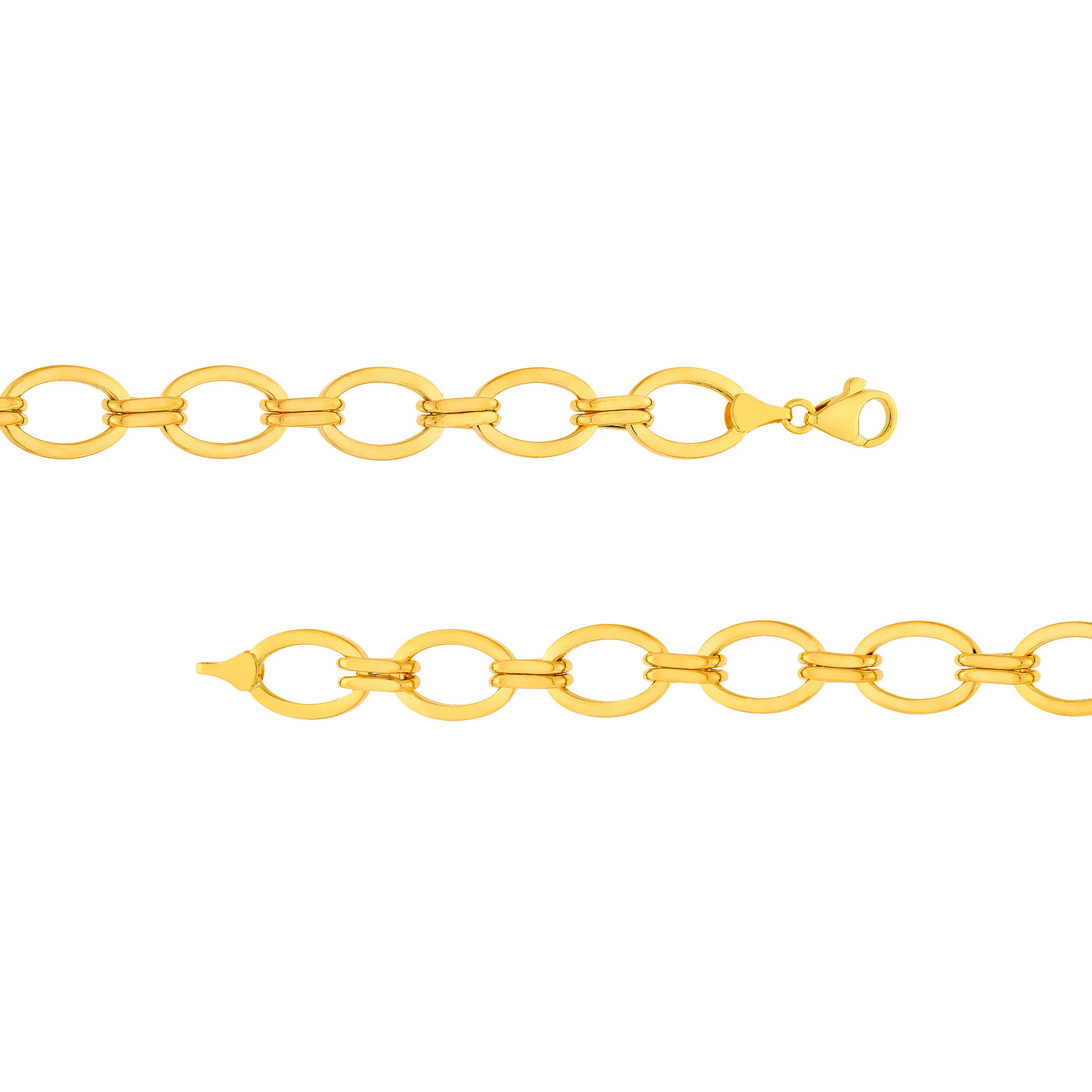 Hollow Oval & Double Link Chain