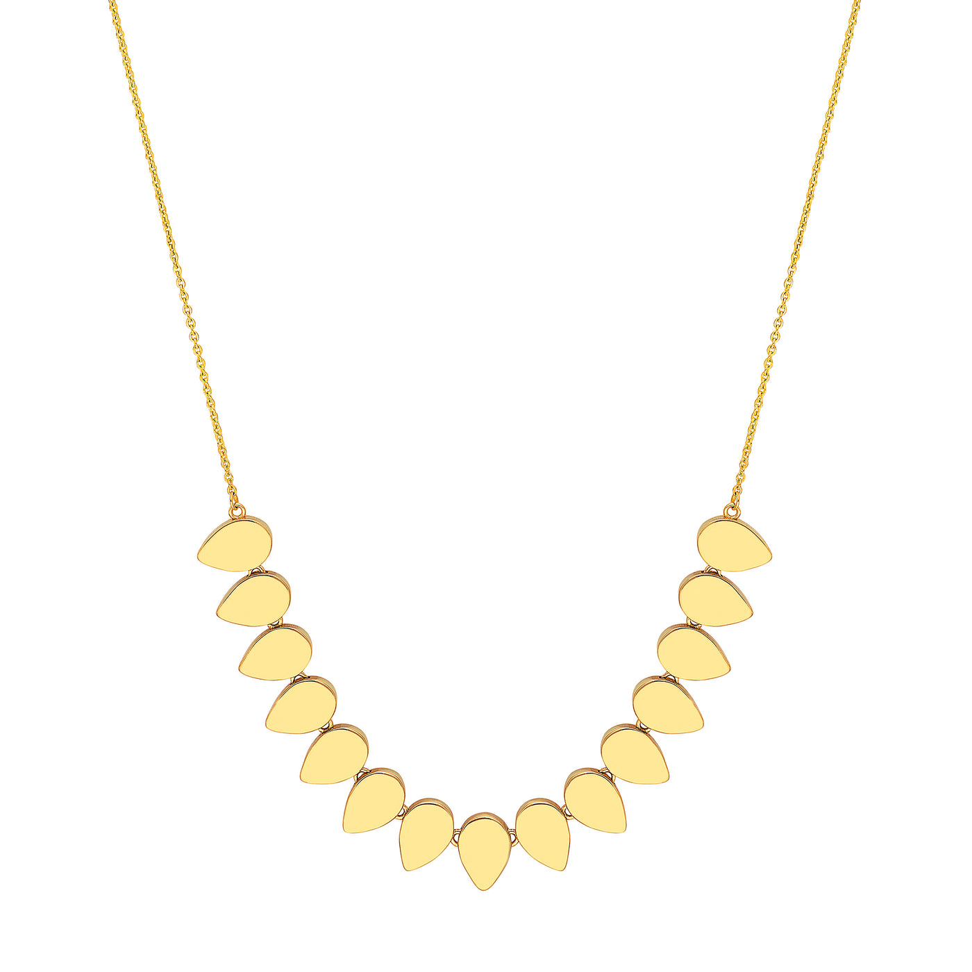 Flat Teardrop Necklace