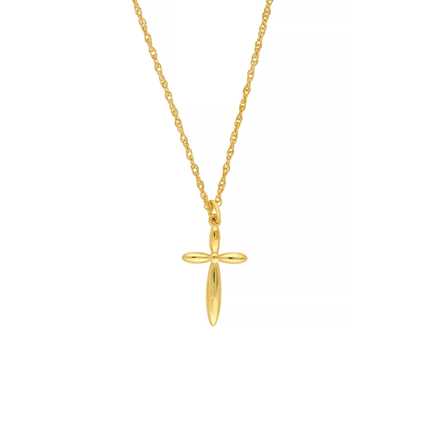 Puffy Cross Pendant Necklace
