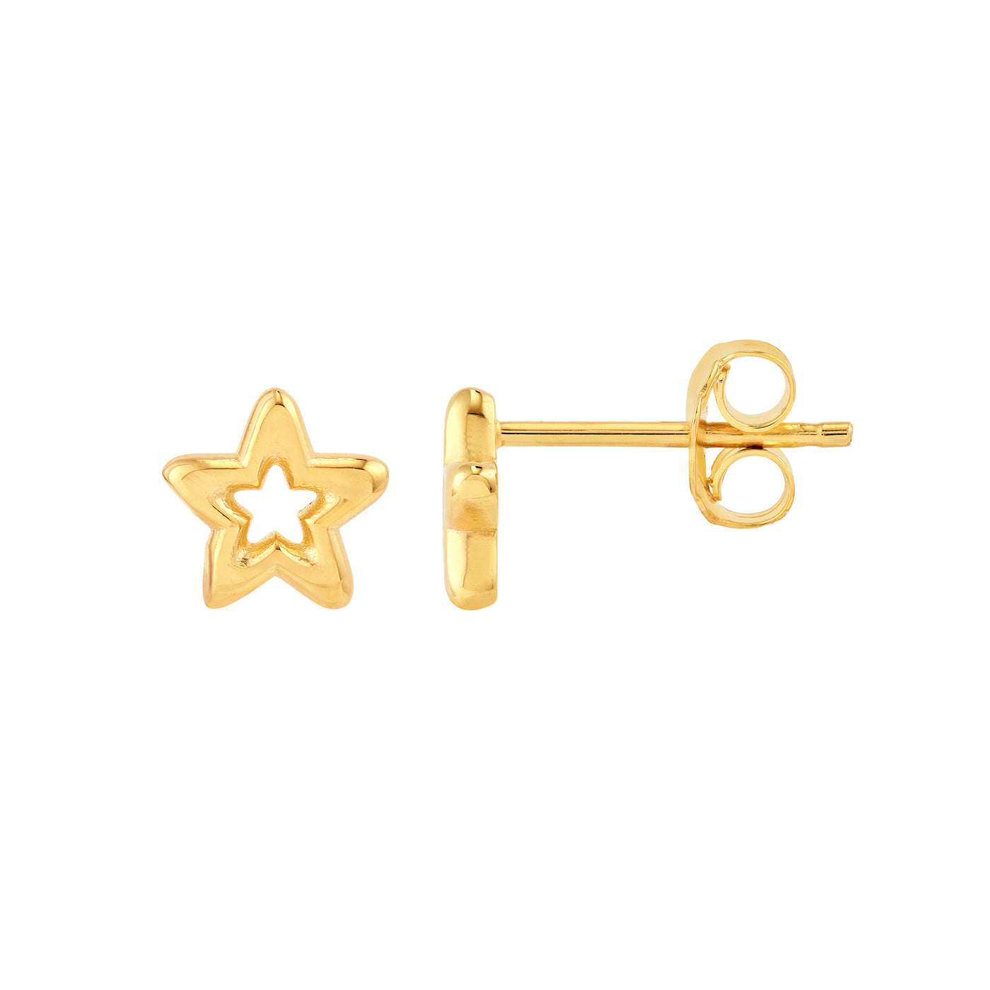 Open Star Stud Earrings