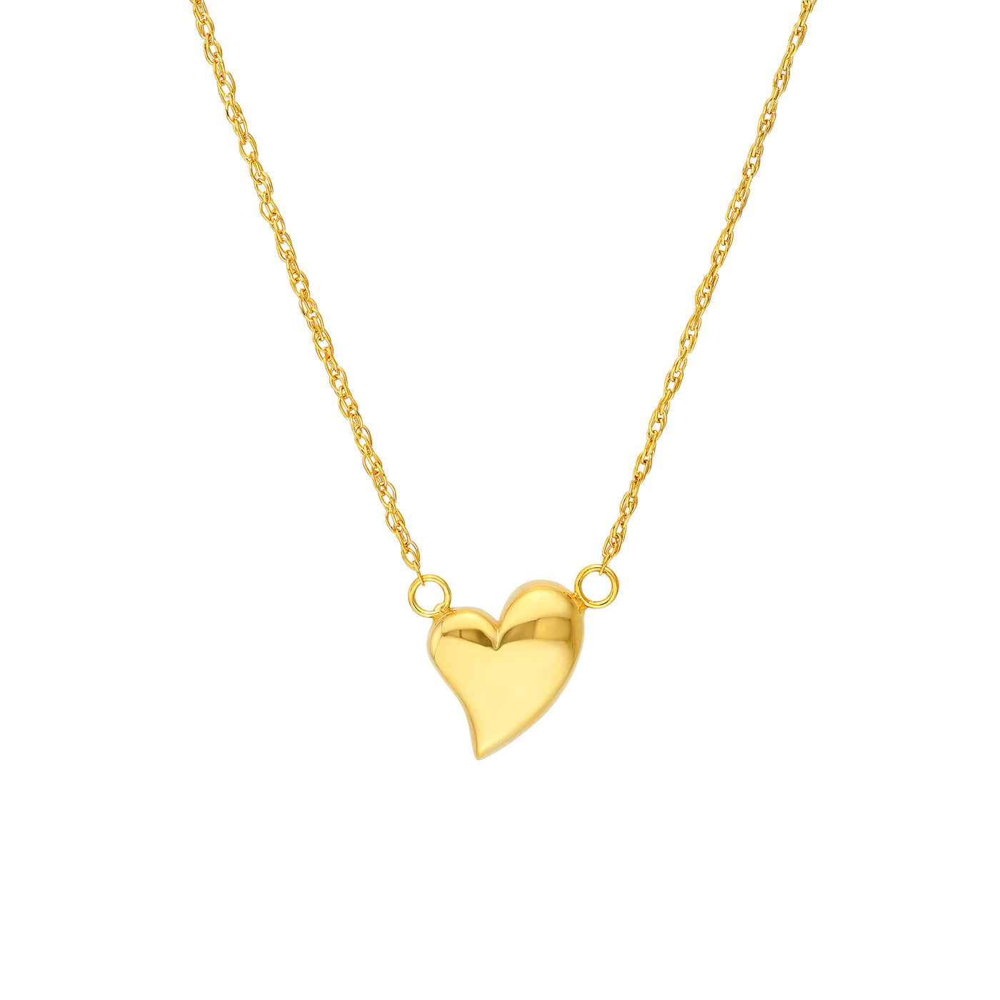 Wavy Puff Heart Rope Necklace