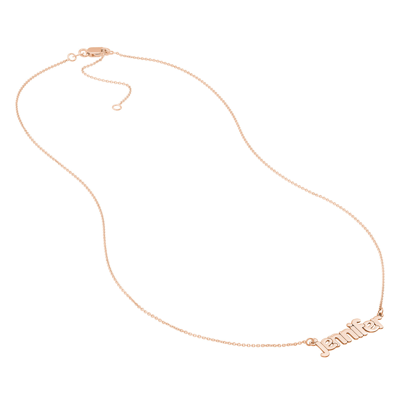 5mm Bubble Font Nameplate Necklace