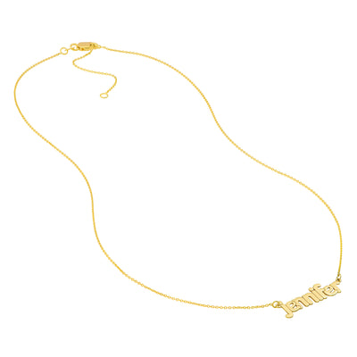 5mm Bubble Font Nameplate Necklace
