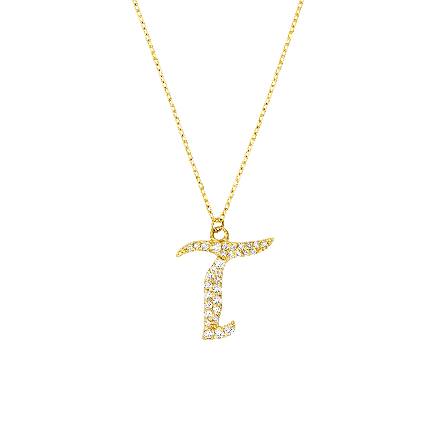 Diamond Gothic T Necklace