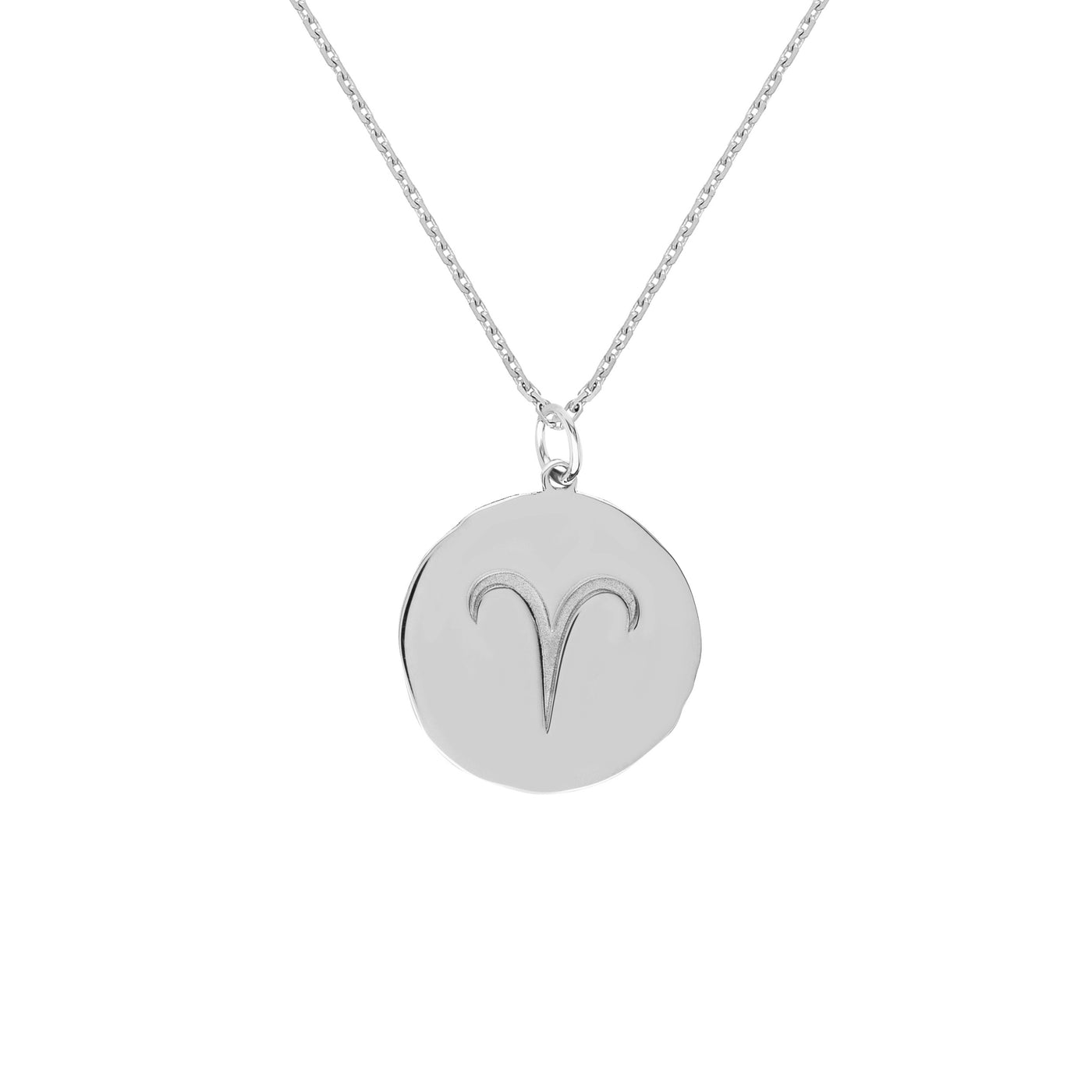 Aries Organic Disc Pendant Necklace