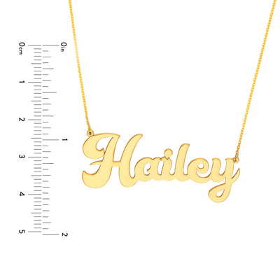 7mm Cursive Nameplate Necklace