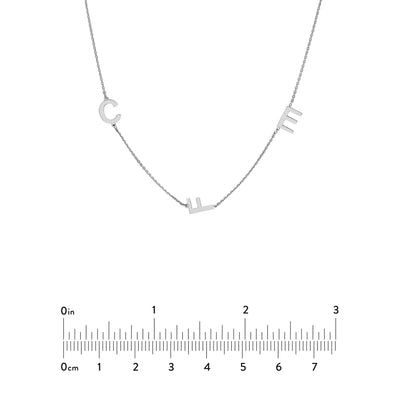 Block Initials Station Necklace