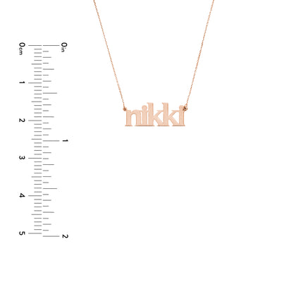 5mm Typewriter Font Nameplate Necklace
