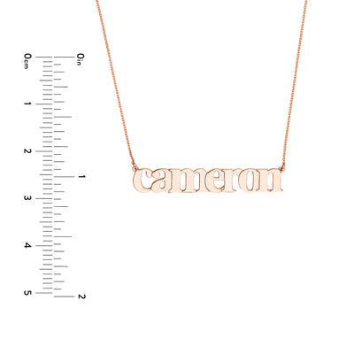 5mm Typewriter Font Nameplate Necklace