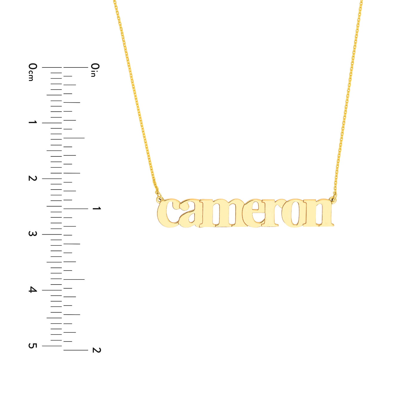 5mm Typewriter Font Nameplate Necklace