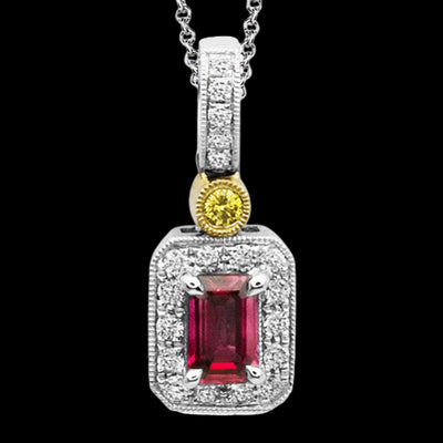 Color Pendant in 18k Gold with Diamonds