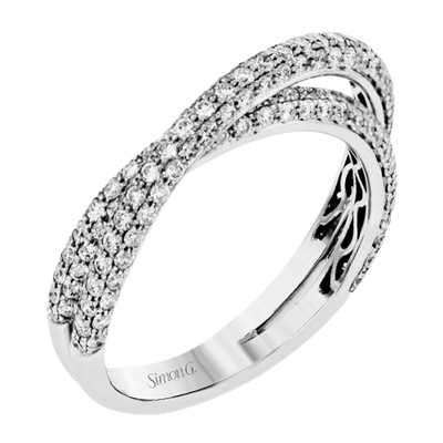 Wedding Band in 18k Gold with Diamonds