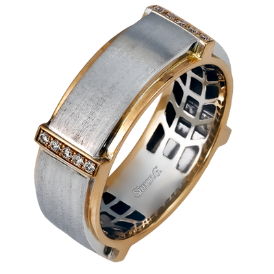 Men Ring in 14k Gold with Diamonds