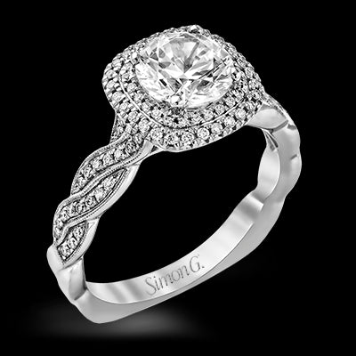 Engagement Ring in 18k Gold with Diamonds