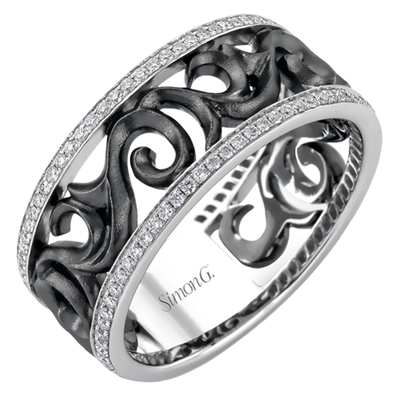 Men Ring in 14k Gold with Diamonds