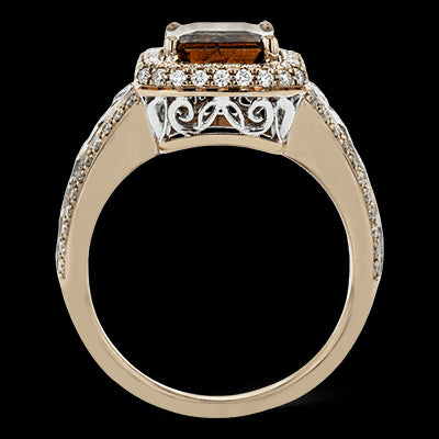 Color Ring in 18k Gold with Diamonds