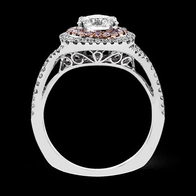 Engagement Ring in 18k Gold with Diamonds
