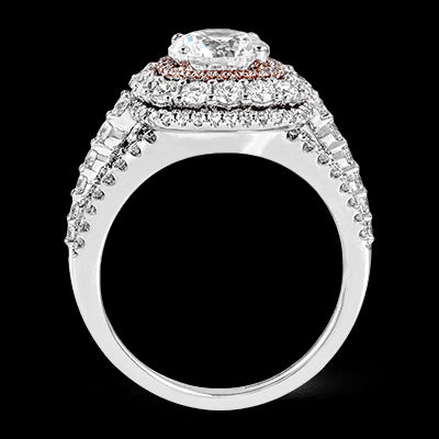 Engagement Ring in 18k Gold with Diamonds