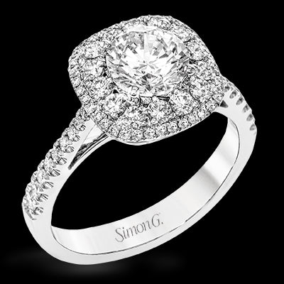 Engagement Ring in 18k Gold with Diamonds