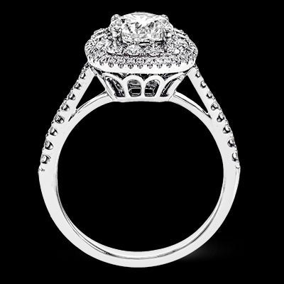 Engagement Ring in 18k Gold with Diamonds