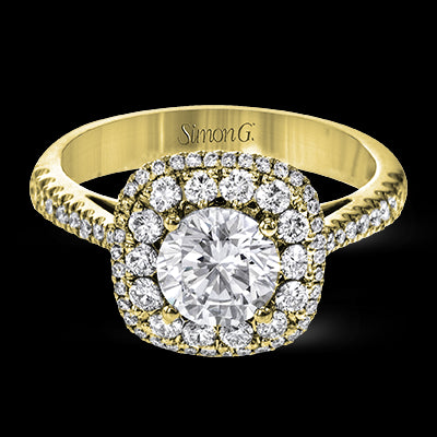 Engagement Ring in 18k Gold with Diamonds
