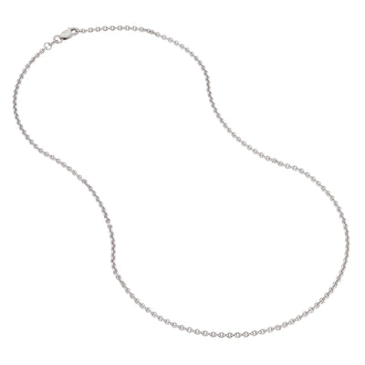 Sterling Silver 2mm Cable Chain with Lobster Lock