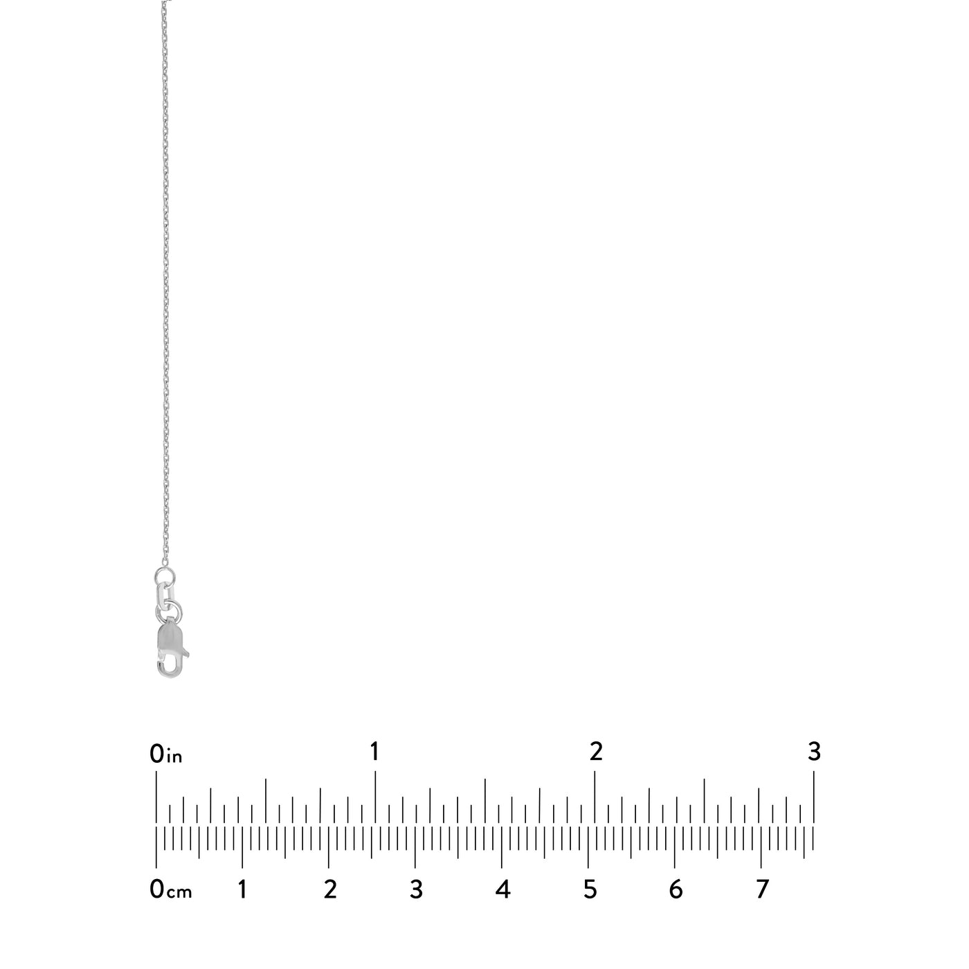 Sterling Silver 0.95mm D/C Cable Chain with Lobster Lock